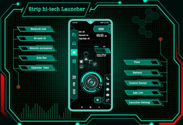 Strip Hi-tech Launcher 2023 android App screenshot 10